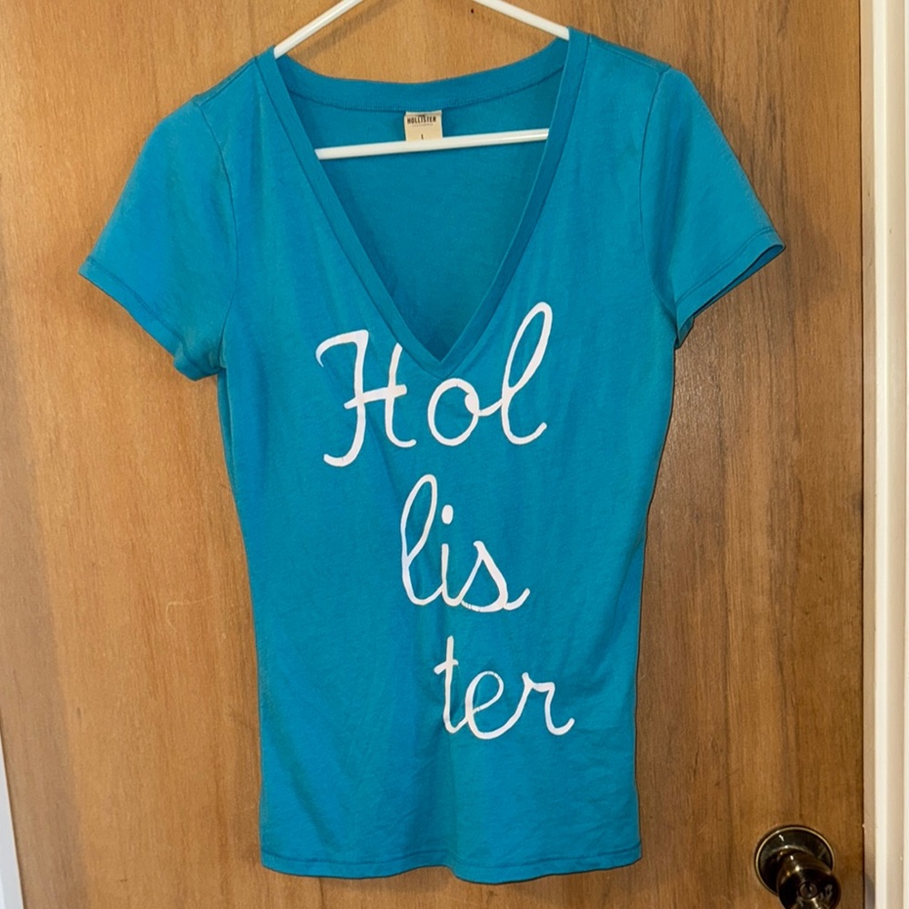 Hollister Blue V-Neck Top